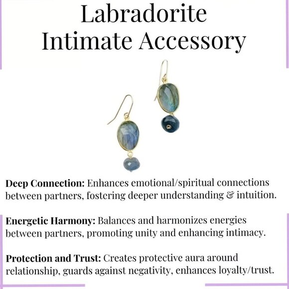 Purple Fire Labradorite Heart Pendant Necklace – Copper Wire Wrapped Handmade - Picture 9 of 16